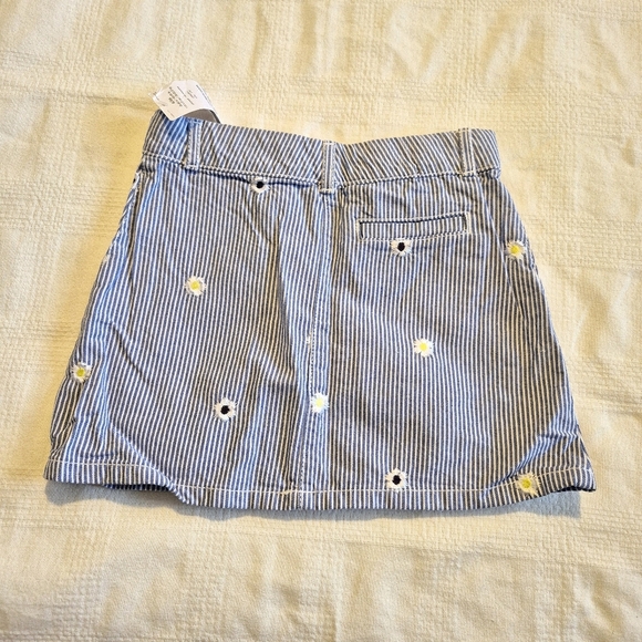 Carter's girls 6 6X blue & white stripe with embroidered flowers, NWT - Picture 5 of 5